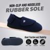 Happy Touch Diabetic Slippers Women, Lymphedema Shoes, Edema Shoes Swollen Feet, Indoor and Outdoor Hook and Loop, Non Slip House Shoes (Navy Blue, 12) view 4