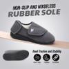 Happy Touch Diabetic Slippers Women, Lymphedema Shoes, Edema Shoes Swollen Feet, Indoor and Outdoor Hook and Loop, Non Slip House Shoes (Grey/White, 9) view 4