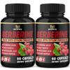 (2 Packs) Berberine Supplement Plus Ceylon Cinnamon, Turmeric, Artichoke, Milk Thistle, Black Pepper - 120 Capsules - 4 Months Supply view 1