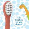 Dr. Brown's Baby and Toddler Toothbrush, Green and Orange Dinosaur 2-Pack, 1-4 Years view 4