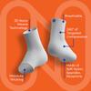 NanoSocks Compression Socks for Women & Men (1 Pair) - BEST Ankle Brace Support Sleeve for Neuropathy, Plantar Fasciitis, Diabetic Foot Nerve Pain Relief - Toeless (Medium, White) view 3