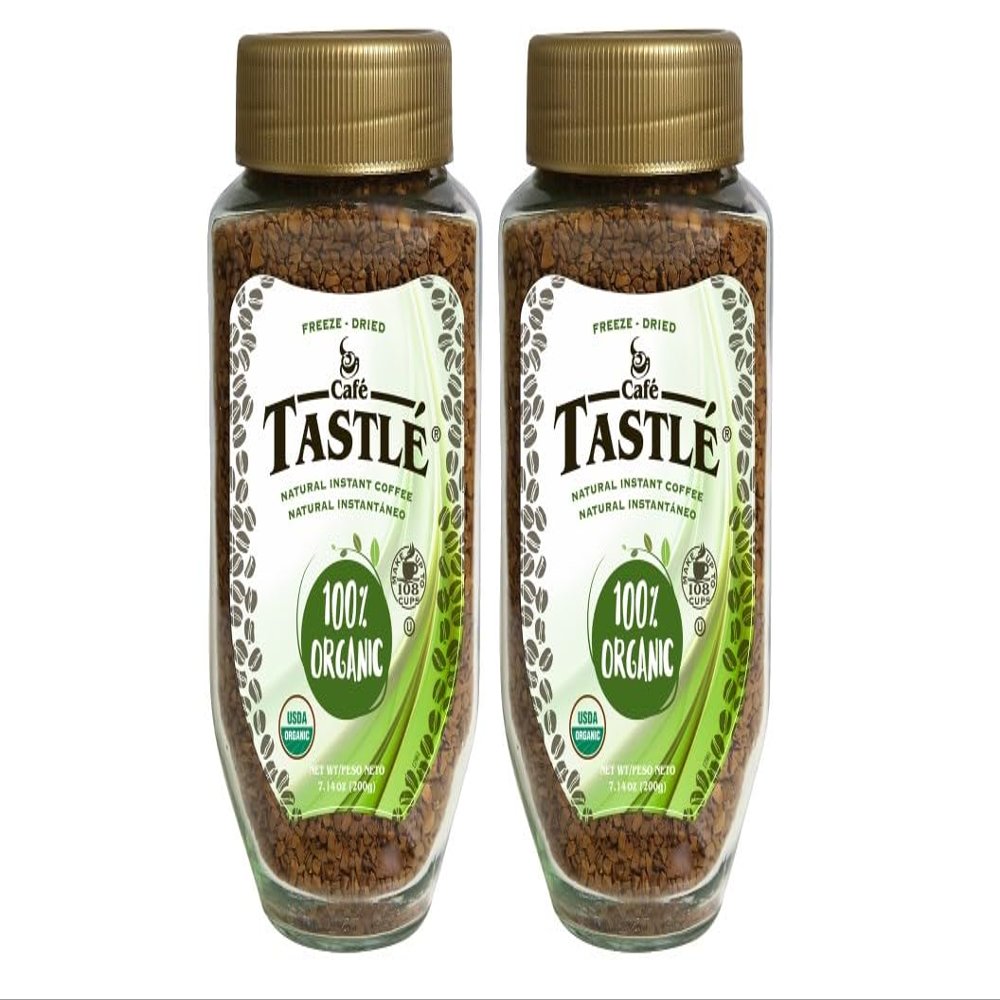 Cafe Tastl 100% Organic Instant Coffee, 2 jars of 7.14 oz (14.28 Oz)
