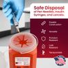 Post Medical - 2.0 Quart Sharps Container - Case of 15, Puncture-Resistant Disposal for Needles & Syringes, Leak-Tight Biohazard Container With Snap Tight Lid, Red view 4