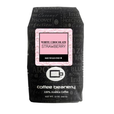 White Chocolate Strawberry Flavored Coffee, Specialty Arabica Coffee, Medium Roast, 12 ounce, Coarse