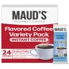 Maud's Flavored Instant Coffee Variety Pack, 24 ct, Caramel, Hazelnut, Raspberry, Vanilla, 100% Arabica Coffee, Medium Roast, Instant Hot or Iced Coffee - Just add water view 2