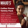 Maud's Flavored Instant Coffee Variety Pack, 24 ct, Caramel, Hazelnut, Raspberry, Vanilla, 100% Arabica Coffee, Medium Roast, Instant Hot or Iced Coffee - Just add water view 4