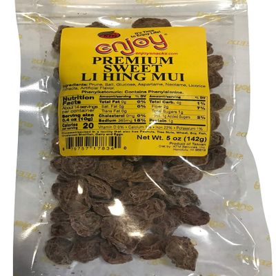 Enjoy Hawaii Premium Sweet Li Hing Mui Dried Plums - 3 pack
