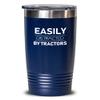 Farmer Tumbler Easily distracted by tractors Best Gift For Farmer 20oz, Blue view 1