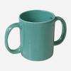 ANCIENT IMPEX Ceramic Dual Handle Mug for Secure Hold | BPA-FREE Double Handled Ceramic Mugs to Aid Tremors | 11.83 US Fl. Oz. (350 Ml) - Terquoise Color view 1