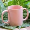 ANCIENT IMPEX Ceramic Dual Handle Mug for Secure Hold | BPA-FREE Double Handled Ceramic Mugs to Aid Tremors | 11.83 US Fl. Oz. (350 Ml) - Peach Color view 2