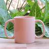 ANCIENT IMPEX Ceramic Dual Handle Mug for Secure Hold | BPA-FREE Double Handled Ceramic Mugs to Aid Tremors | 11.83 US Fl. Oz. (350 Ml) - Peach Color view 3