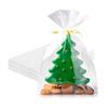 PUREVACY 100 Count Clear Plastic Gift Bags, 1 Mil, 4x2x8 Inch, Gusseted, Leakproof, for Holiday Celebrations view 1