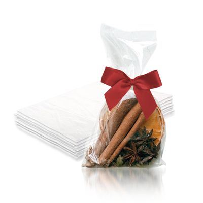 PUREVACY Clear Gusseted Poly Bags - 4 x 2 x 8 Inch, 1000 Pack Side Gusseted Plastic Bags, Leakproof, For Packaging, Gifts, Favors, Fruits, Grains, Coffee Beans