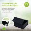 Prime Line Packaging Christmas Gift Boxes with Lids, Holiday Gift Boxes for Presents, Medium Black Gift Box, Collapsible for Wrapping, Birthdays, Weddings, Bulk, 10x10x5, 15 Pack view 4