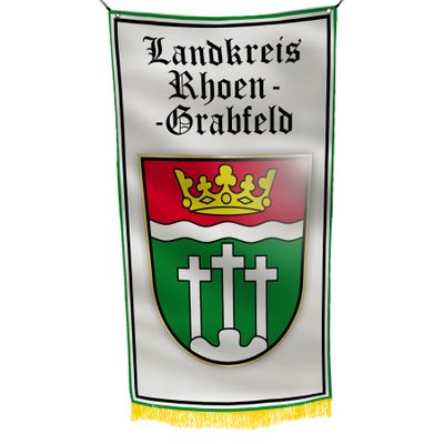 Bayern Landkreis Rhoen-Grabfeld Germany 3x5 feet Flag Banner Vivid Color Double Stitched Brass Grommets