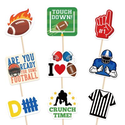 144PCS Football Game Cupcake Toppers Toothpicks - Game Day Sports Party Supplies Cake Picks Decorations Favors