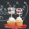 144PCS Football Game Cupcake Toppers Toothpicks - Game Day Sports Party Supplies Cake Picks Decorations Favors view 2