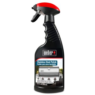 Weber Stainless Steel Polish 12oz Cleans, Polishes & Protects Stainless Steel Surfaces with Fresh Citrus Scent