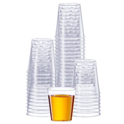 SETUP 1 oz Clear Plastic Shot Cups [200 Count] Disposable Shot Glasses, BPA-Free, Shatter-Resistant, Stackable for Parties, Tastings & Events (Formerly Comfy Package)