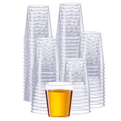 SETUP 1 oz Clear Plastic Shot Cups [500 Count] Disposable Shot Glasses, BPA-Free, Shatter-Resistant, Stackable for Parties, Tastings & Events (Formerly Comfy Package)
