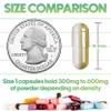 XPRS Nutra Vegan Size 1 Separated Capsules - 1000 Count Clear Premium Empty Capsules Separated in Bags - Pills 1 for DIY Supplement Filling view 2