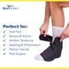 Ankle and Foot Reusable Gel Ice Pack Wrap for Achilles Tendonitis, Plantar Fasciitis, Sprains, Swelling, Post Surgery Relief by Brace Direct (S/M: US Shoe Men 10, Women 11) view 4