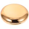 Healifty Portable Dental Retainer Box Dental Braces Case Practical Invisible Denture Case Dental Mouth Guard Case with Mirror Oral Care Box (Golden), 8.7X2.7CM view 1