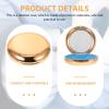 Healifty Portable Dental Retainer Box Dental Braces Case Practical Invisible Denture Case Dental Mouth Guard Case with Mirror Oral Care Box (Golden), 8.7X2.7CM view 2