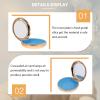 Healifty Portable Dental Retainer Box Dental Braces Case Practical Invisible Denture Case Dental Mouth Guard Case with Mirror Oral Care Box (Golden), 8.7X2.7CM view 4