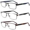 3-Pack Reading Glasses for Men Blue Light Blocking Trendy Metal Frame Computer Readers Antieye Strain/glare Uv Ray Filter Eyeglasses(+3.5 magnification Strength) view 1