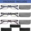 3-Pack Reading Glasses for Men Blue Light Blocking Trendy Metal Frame Computer Readers Antieye Strain/glare Uv Ray Filter Eyeglasses(+1.75 magnification Strength) view 3