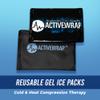 Activewrap Reusable Ice Packs for Injuries - Hot and Cold Gel Compress for Injury Recovery and Pain Relief, Soft, Flexible Leakproof Pad for Back, Knee, Hip, & Shoulder - Large Square (10 x 10 Inches) view 2