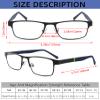 3-Pack Reading Glasses for Men Blue Light Blocking Trendy Metal Frame Computer Readers Antieye Strain/glare Uv Ray Filter Eyeglasses(+1.25 magnification Strength) view 2