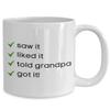 Gift for Grandpa, Grandpa coffee mug gift, Gift from grandkids, Best Grandpa mug, Grandpa gift cup view 2