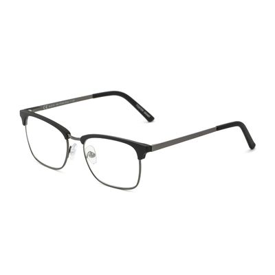 Foster Grant mens Perkins Pop of Power Bifocal Style Blue Light Reading Glasses, Matte Black, 52mm US