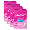 Carefree Panty Liners for Women, Thong Liners, Unwrapped, Unscented | Pantiliners, Carefree Liners, Daily Liners for Women, Light Periods and Leaks | 196ct (4 Packs of 49ct) (Packaging May Vary) view 1