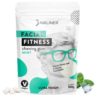Jawliner Pioneers the Toughest Handmade Extreme Ultra15x Harder Jawline Gum with 12 Weeks Coaching - Sugar-Free Mastic Gum with No Artificial Flavors - Hard Chewing Jaw gum for Jaw Shaping & Mewing (2 Months Pack)