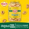 Mac's Original Fried Pork Skins - Original Flavored Chicharrones Pork Rinds - Low Carb, Gluten-Free, Keto-Friendly Snack- 7.5oz (6-Pack) view 3