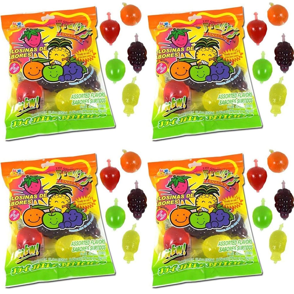 Din Don Fruity's JU-C Jelly Fruit Snacks Pack of 4 - 2 pack, 2 pack - 11.3 Ounce (Pack of 4)