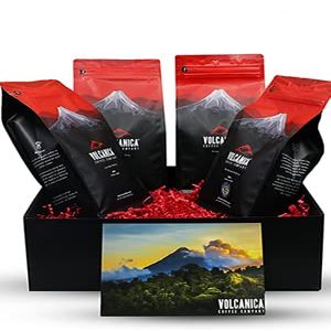 Guatemalan Coffee Gift Box, Whole Bean, Fresh Roasted, 4 X 16-ounces, Guatemala Antigua, Guatemala Huehuetenango, Guatemala Natural, Guatemala Antigua Dark Roast