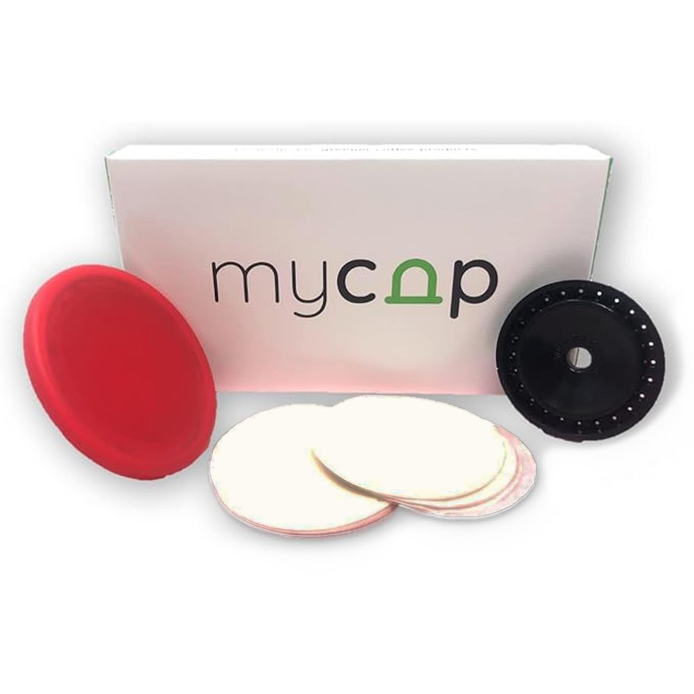 My-Cap Reusable Coffee Capsule Caps & Lid Set - Compatible with Nespresso Vertuo Pods - Reusable, Food Grade & BPA Free Coffee Pod Cap & Lid - Reuse & Reseal your Nespresso Vertuo Capsules