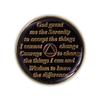 7 Year Sobriety Coin | Triplate AA Chip Recovery Anniversary Token (Purple) view 3