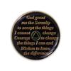 7 Year Sobriety Coin | Triplate AA Chip Recovery Anniversary Token (Green) view 3