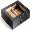 HongLianRiven Cigar Box Humidor Humidity Humidor, Display Cigar Storage Display Box, Desktop Humidor with Separator view 2