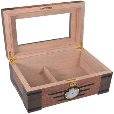 HongLianRiven Cigar Box Humidor Cigar Storage Box Household Cedar Snow Box Cigar Case Portable Hundred Cigar Box (Color : Brown, Size : 352417cm)