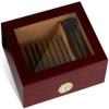 HongLianRiven Cigar Box Humidor Large Capacity Paint Cigar Case Cedar Solid Wood Lightweight Travel Wooden (Color : Red, Size : 26cm22cm11cm) view 1