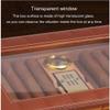 HongLianRiven Cigar Box Humidor Cigar Storage Box, Cigar Humidor, Cigar Box with Clear Glass and Removable Humidifier Hygrometer (Color : Black) view 4