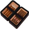 HongLianRiven Cigar Box Humidor Portable Travel Cigar Storage Bag, Wooden Humidor with Built-in Cedar Wood Moisturizing Tank view 1