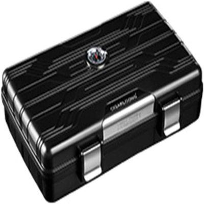 HongLianRiven Cigar Box Humidor Cigar Cigar Humidification Box Cigar Pine Wood Storage Cigar Case Cigar Storage Box Display Box (Color : Black, Size : 23.514.56.5cm)