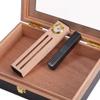 HongLianRiven Cigar Box Humidor Cigar Humidor, Cedar Wood Cigar Storage Box, Portable Travel Cigar Display Box view 4